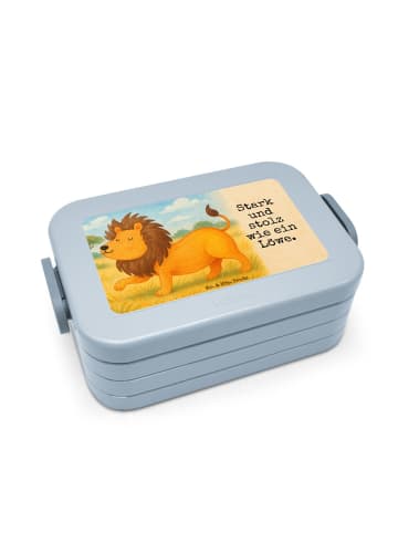 Mr. & Mrs. Panda MEPAL Bentobox Sternzeichen Löwe Design mit Spruch in Blau Pastell