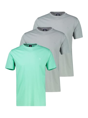 Lerros T-Shirt Basic in Grau / mint