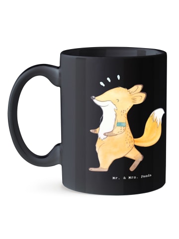 Mr. & Mrs. Panda Tasse Laufen Lebensstil mit Spruch in Schwarz