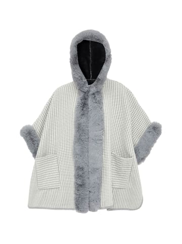 Usha Poncho in Hellgrau