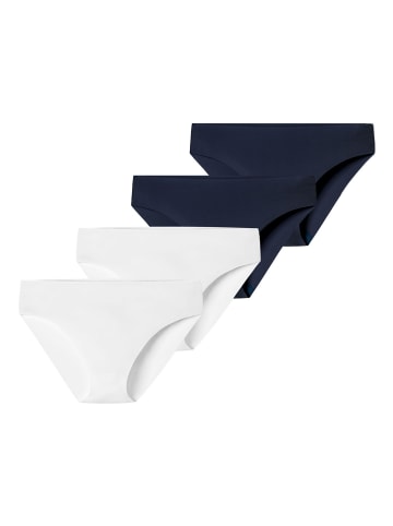 Schiesser Slip Invisible Light in weiss, nachtblau