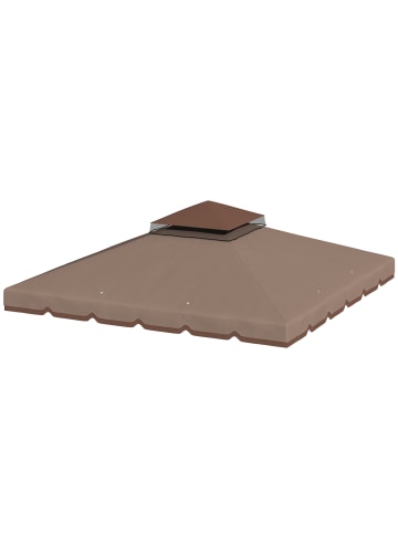 Outsunny Pavillon Ersatzdach in Khaki & Braun 300L x 300B x 1H cm