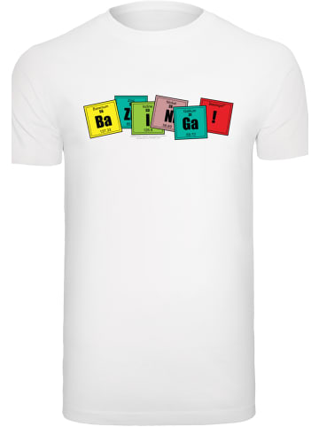 F4NT4STIC T-Shirt Big Bang Theory Bazinga in weiß