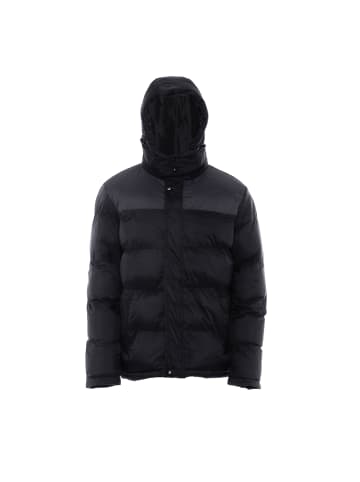 keepsuwarm Herren Wattierte Steppjacke in Schwarz