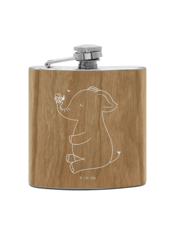 Mr. & Mrs. Panda Flachmann Aus Edelstahl Elefant Biene ohne Spruch in Braun