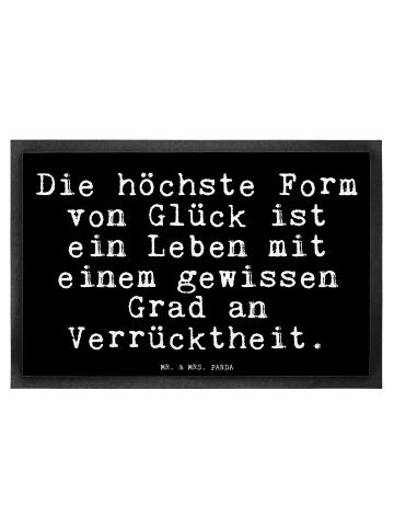Mr. & Mrs. Panda Fußabtreter Die höchste Form von... mit Spruch in Schwarz