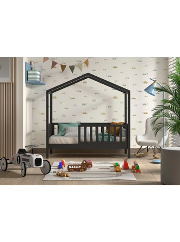 58 aufm Kessel JUNIORBETT Karie 148x151x76 aus Massivholz in Anthrazit