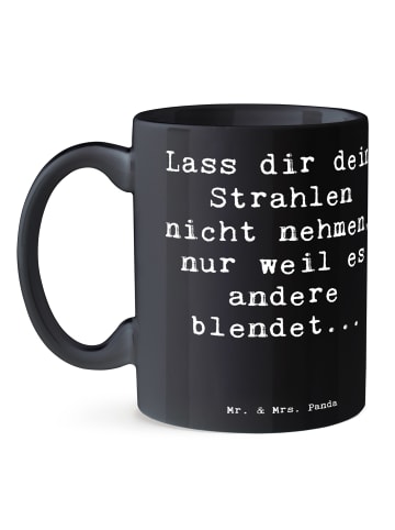 Mr. & Mrs. Panda Tasse Selbstvertrauen Strahlen mit Spruch in Schwarz
