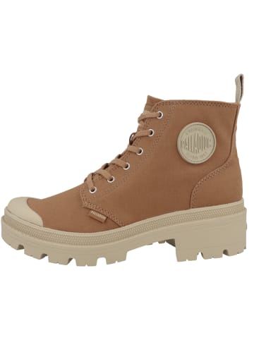 Palladium Schnürboots Pallabase Twill in braun