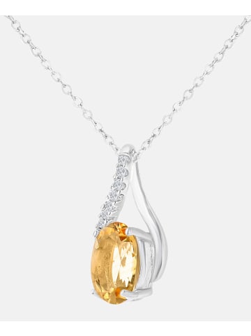 Diamant L'éternel Halskette mit Anhänger aus 375 Weißgold mit Diamant mit Rubin