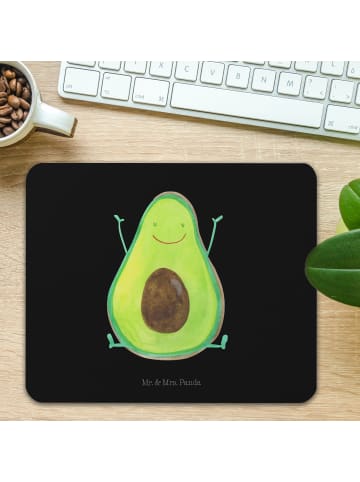 Mr. & Mrs. Panda Mousepad Avocado Glücklich ohne Spruch in Schwarz