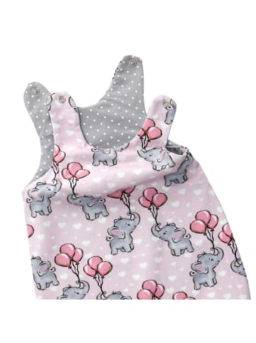 Land-Juwelen Strampler Handmade Elefant in rosa/pink