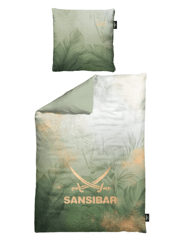 Sansibar Jungle Bettwäsche, 135x200 cm in Grün