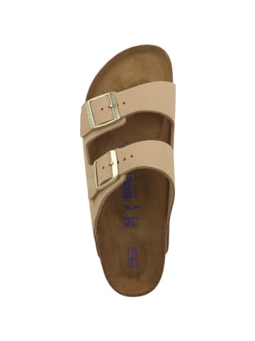 Birkenstock Pantolette Arizona SFB Nubukleder Weichbettung schmal in beige