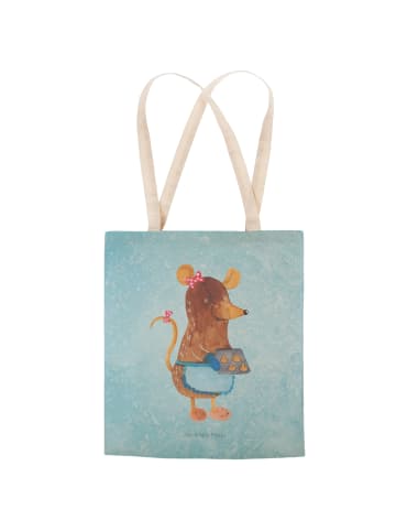 Mr. & Mrs. Panda einkaufsshopper Maus Kekse ohne Spruch in Eisblau