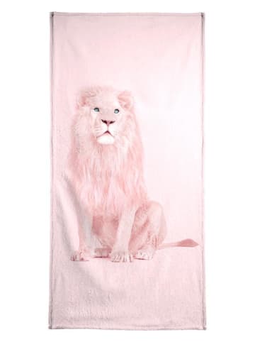 Juniqe Handtuch "Albino Lion" in Rosa