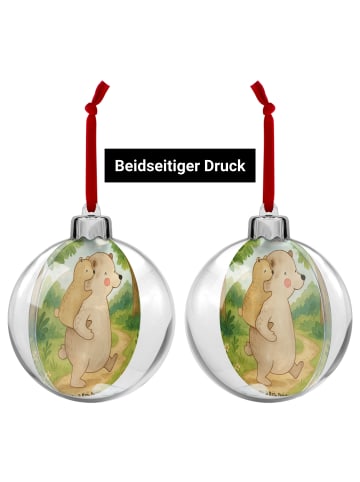 Mr. & Mrs. Panda Christbaumkugel Papa Bär Design ohne Spruch in Weiß
