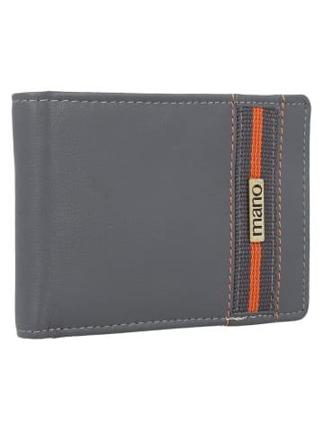 mano Don Leonardo Geldbörse RFID Leder 12 cm grau