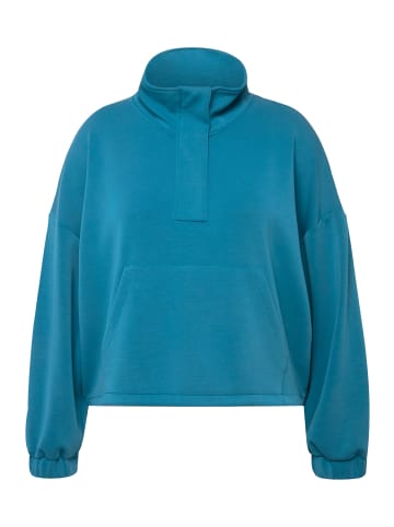 Ulla Popken Sweatshirt in kräftiges petrol