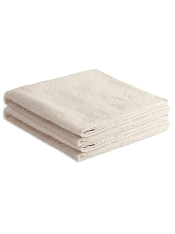 Sansibar 2er Duschtuch-Set „Frottier-Kollektion Classic“, 70x140 cm in Sand