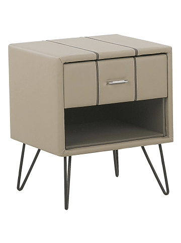 Beliani Nachttisch BETIN in Beige - (W) 48 x (H) 56 x (L) 41 cm