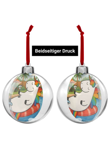 Mr. & Mrs. Panda Weihnachtshänger Einhorn Blümchentail Design ohne S... in Weiß
