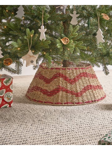 Beliani Weihnachtsbaumkragen HIVER in /Rot - (W) 51 x (H) 24 x (L) 51 cm