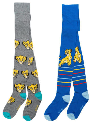 Disney 2er Pack Disney Der König der Löwen Strumpfhose Simba in blau/grau