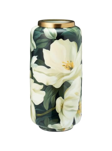 Home&Styling Collection Dekovase BADU aus Metall in Grün, Ø 15 x (H) 30 cm