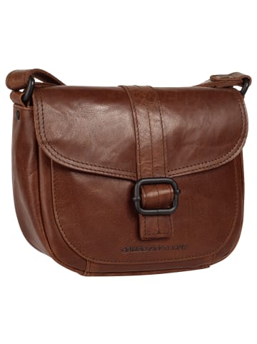 SPIKES & SPARROW Umhängetasche echt Leder in cognac