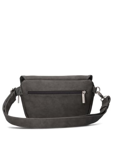 Zwei Mademoiselle MH40 - Umhängetasche/Gürteltasche 25 cm (nubuk-black) in nubuk-stone
