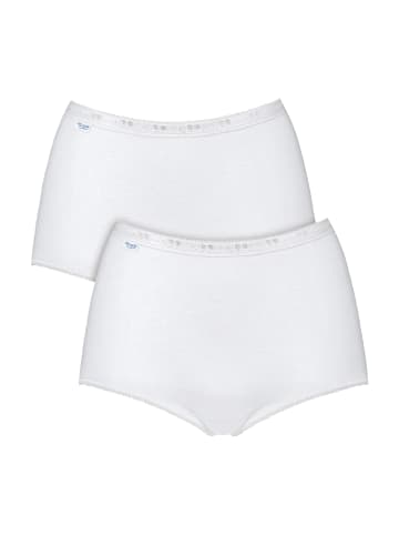 Sloggi Baumwolle, Single-Jersey Taillenslip 2er-Pack Basic+ in weiß