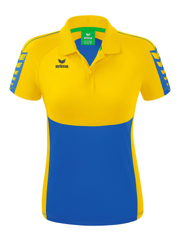 erima Six Wings Poloshirt in new royal/gelb