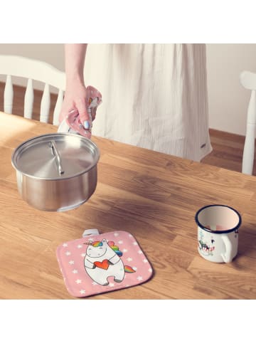 Mr. & Mrs. Panda Topfuntersetzer Einhorn Herz ohne Spruch in Rot Pastell