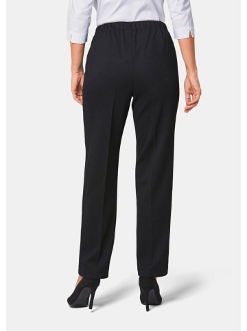 GOLDNER Rippenhose mit Biesen in schwarz