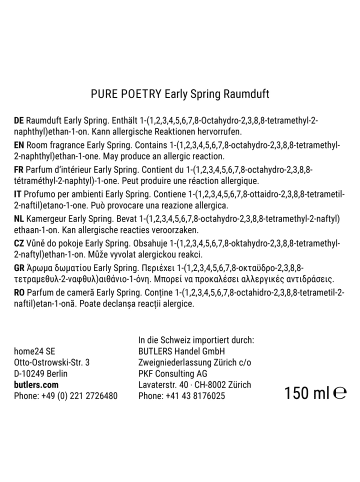 Butlers Raumduft PURE POETRY Early Spring in Grün