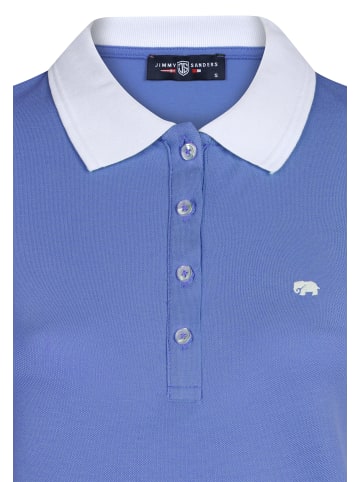 JIMMY SANDERS Polo Shirt Kurz Arm in Blau