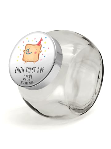 Mr. & Mrs. Panda müsliglas Toast Party mit Spruch in Weiß