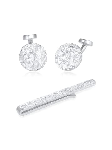 KUZZOI Schmuckset 925 Sterling Silber Geo in Silber