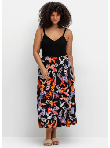 sheego Sommerkleid in schwarz bedruckt