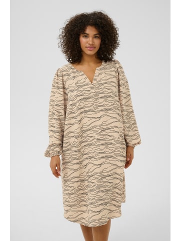 KAFFE curve Kleid KCnika Regular fit in Nomad w. Black Deep graphic