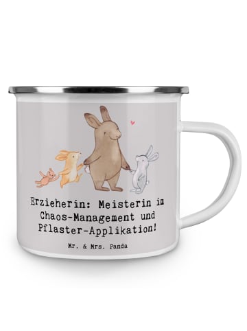 Mr. & Mrs. Panda Campingtasse Erzieherin Chaos-Management mit Sp... in Grau Pastell