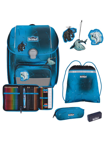 Scout Genius Exklusiv Safety Light - Schulranzen Set 5tlg. in Polar blue