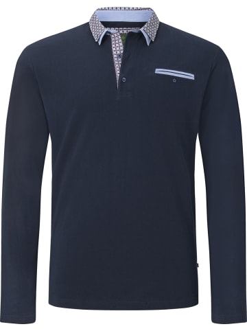 Charles Colby Langarm-Poloshirt EARL CHAD in dunkelblau