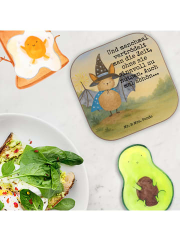 Mr. & Mrs. Panda Untersetzer für Gläser Fledermaus Zauberer Desi... in Weiß