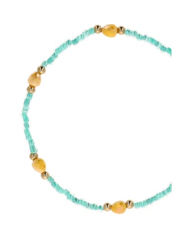 IZIA Women Jewelry Set With Bracelet And Ring in Turquoise Yellow