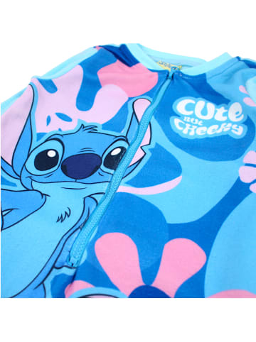 Lilo & Stitch Overall Fleece Schlafanzug Disney Stitch in Hellblau