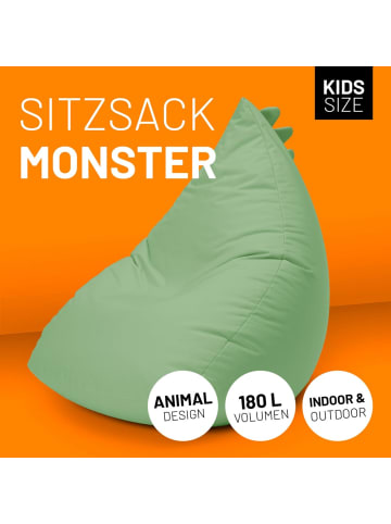 Lumaland Kindersitzsack Animal Line Monster 180l pastellgrün grün