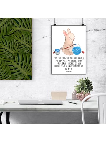 Mr. & Mrs. Panda Poster Hase Marienkäfer mit Spruch in Weiß
