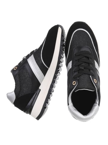 Ital-Design Freizeitschuh in Schwarz und Silber